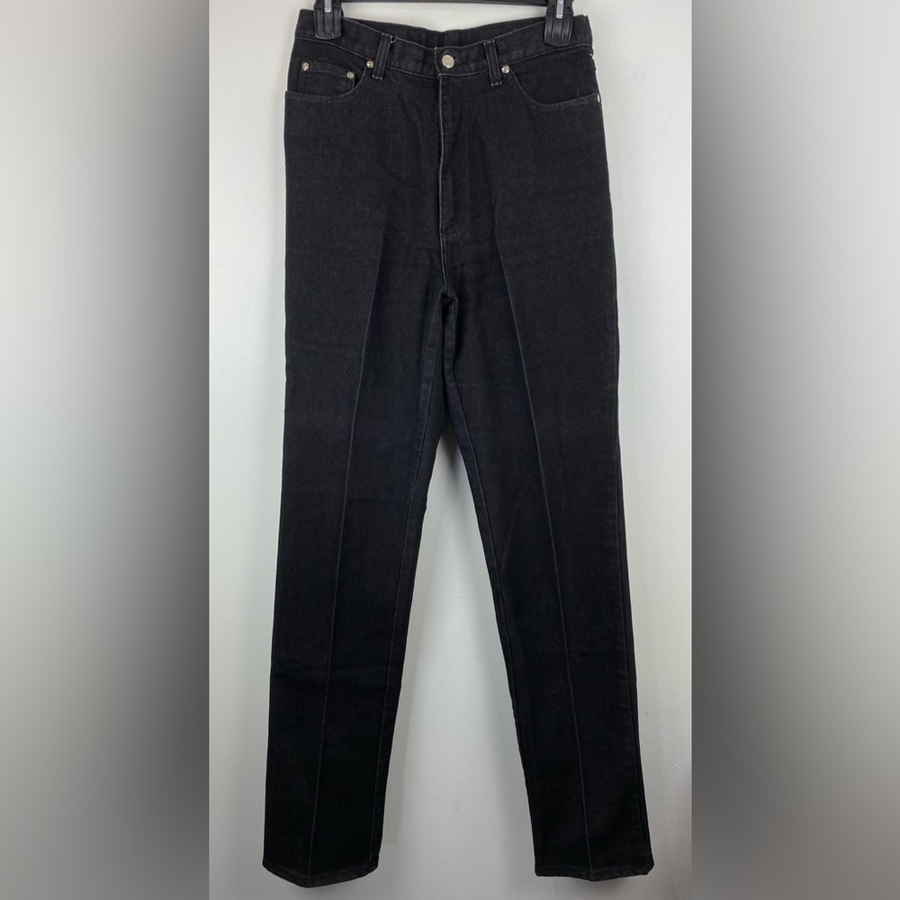 Vintage Sheplers size 14 Tall Women’s Black Denim High Rise Western Mom Jeans